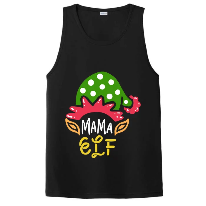 Mama Elf Mother Mom Funny Family Christmas Squad Costume Gift Performance Tank