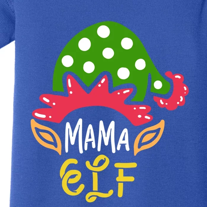 Mama Elf Mother Mom Funny Family Christmas Squad Costume Gift Baby Bodysuit