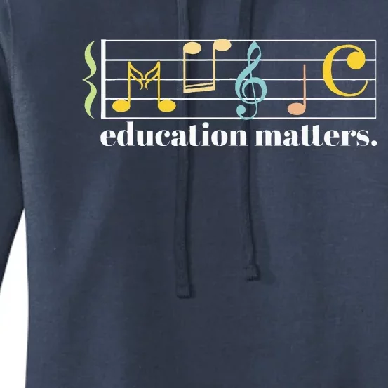 Music Education Matters Composer Musician Music Teacher Women's Pullover Hoodie