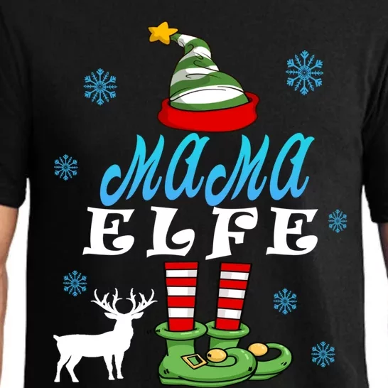 Mama Elf Mother Elf Christmas Elf Christmas Cool Gift Pajama Set