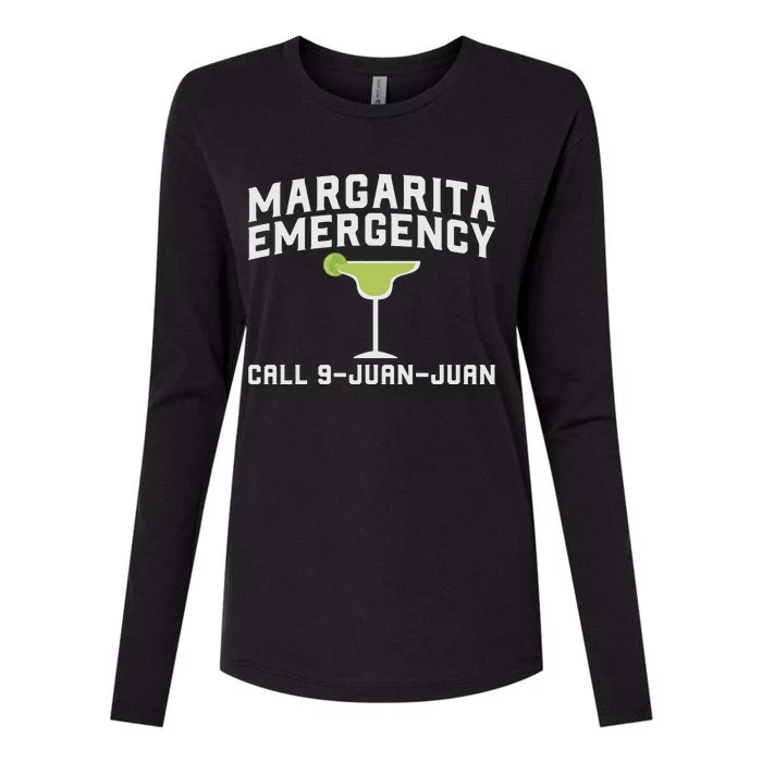 Margarita Emergency Womens Cotton Relaxed Long Sleeve T-Shirt