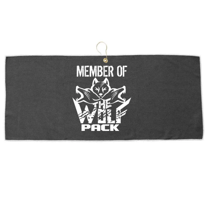 Member Of The Wolf Pack Large Microfiber Waffle Golf Towel