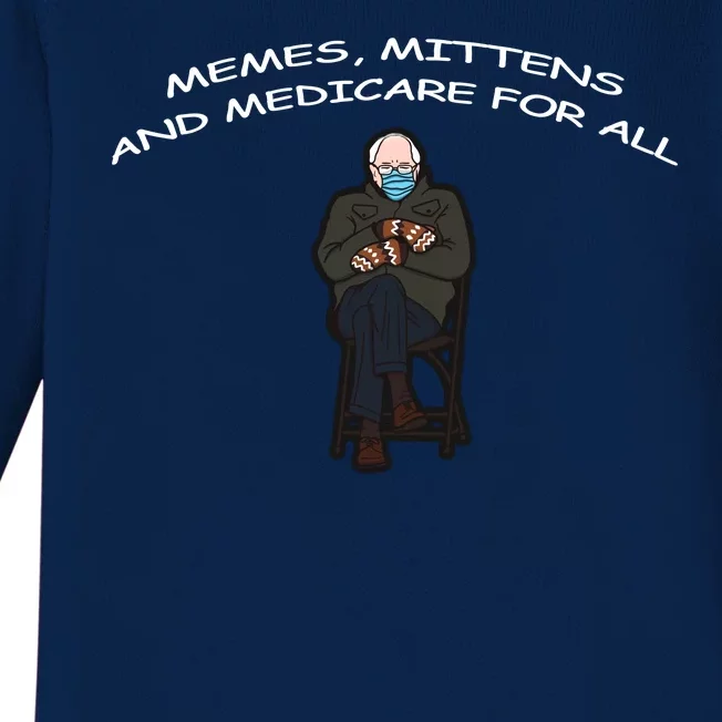 Memes Mittens And Medicare For All Baby Long Sleeve Bodysuit