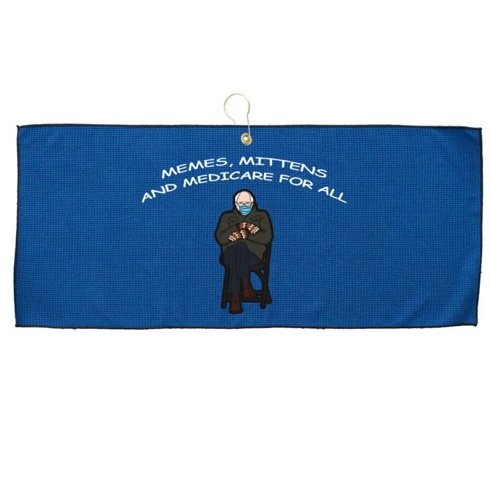 Memes Mittens And Medicare For All Large Microfiber Waffle Golf Towel