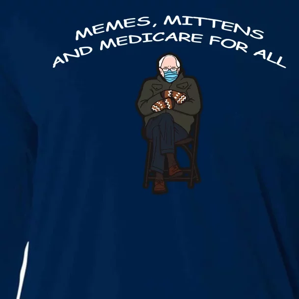 Memes Mittens And Medicare For All Cooling Performance Long Sleeve Crew