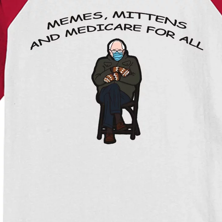 Memes Mittens And Medicare For All Kids Colorblock Raglan Jersey