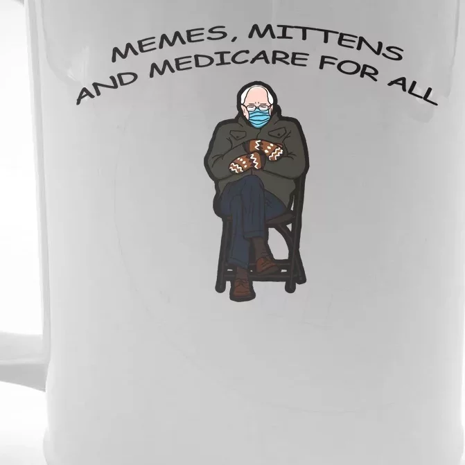 Memes Mittens And Medicare For All Front & Back Beer Stein