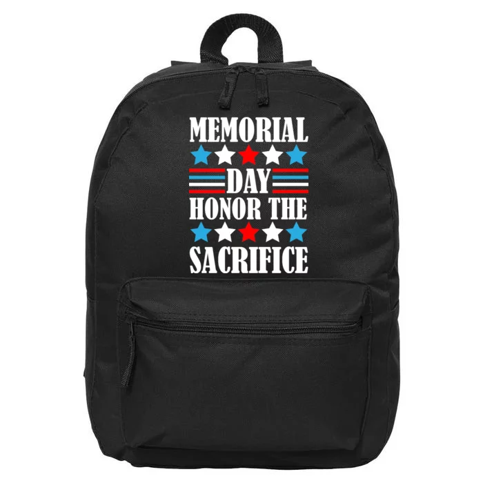 Memorial Day Honor The Sacrifice 16 in Basic Backpack