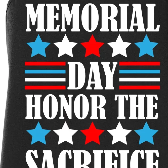 Memorial Day Honor The Sacrifice Women's Racerback Tank