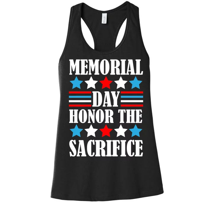 Memorial Day Honor The Sacrifice Women's Racerback Tank