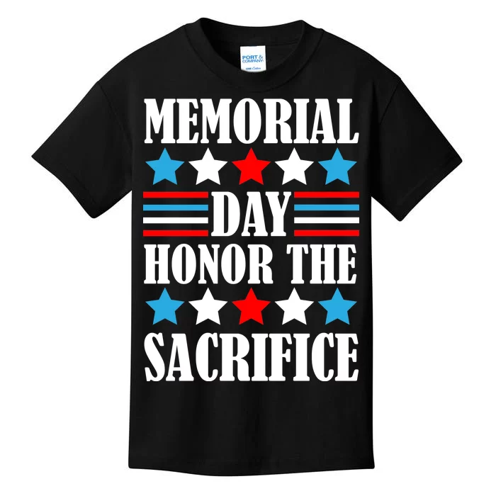 Memorial Day Honor The Sacrifice Kids T-Shirt