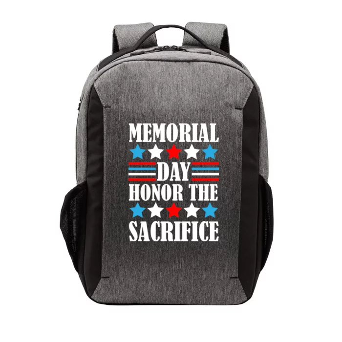 Memorial Day Honor The Sacrifice Vector Backpack