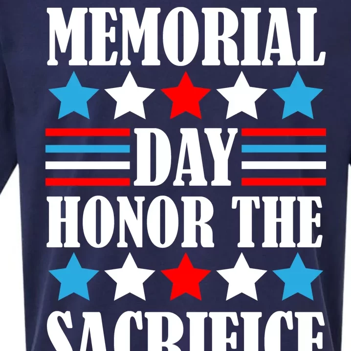 Memorial Day Honor The Sacrifice Sueded Cloud Jersey T-Shirt