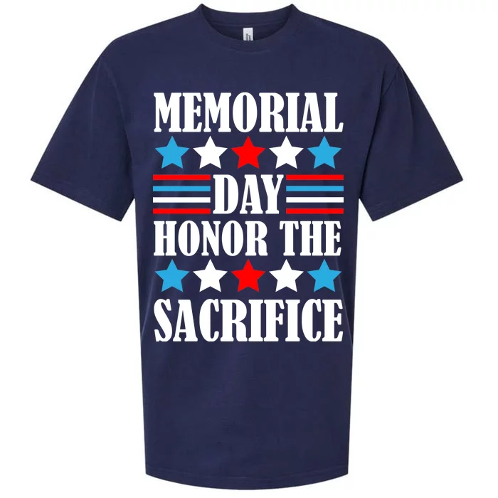 Memorial Day Honor The Sacrifice Sueded Cloud Jersey T-Shirt