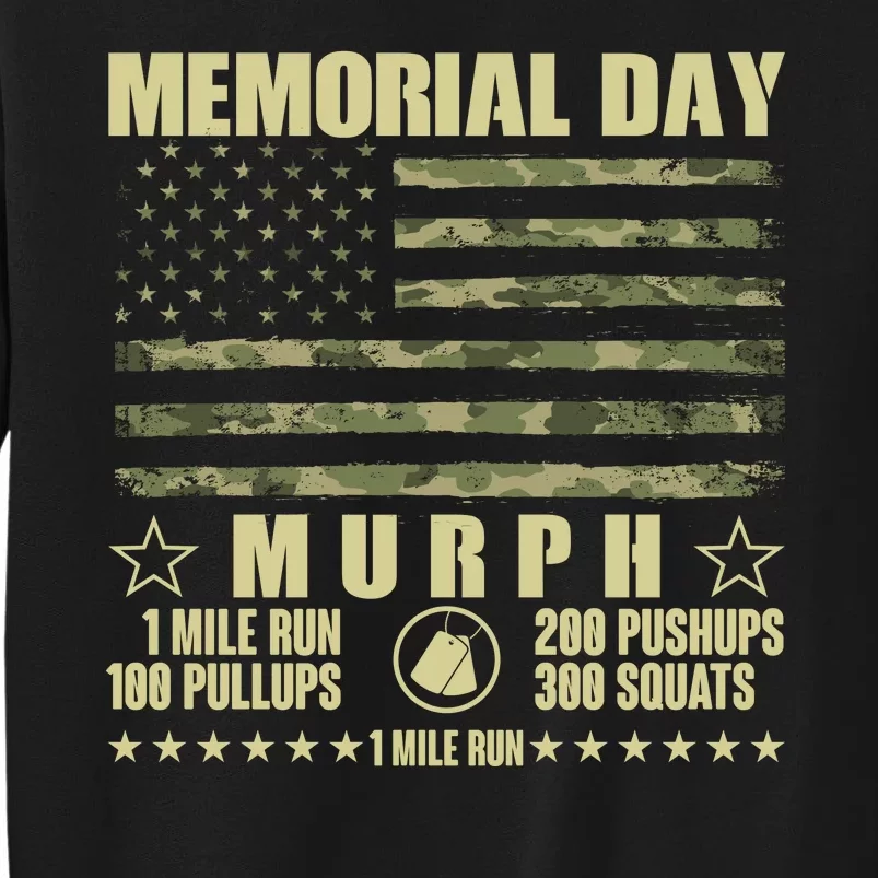 Memorial Day Murph Workout Camo USA American Flag Sweatshirt