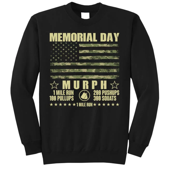 Memorial Day Murph Workout Camo USA American Flag Sweatshirt