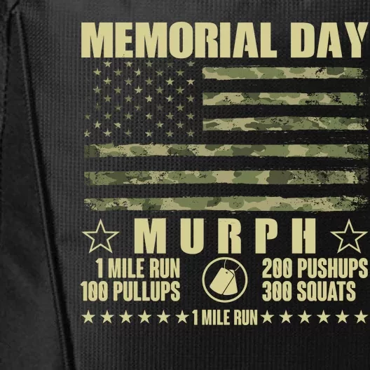 Memorial Day Murph Workout Camo USA American Flag City Backpack