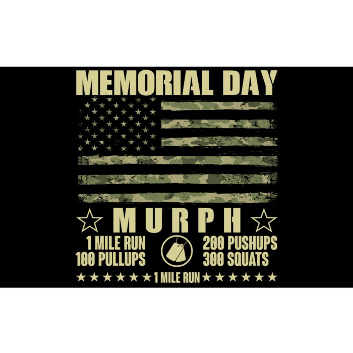 Memorial Day Murph Workout Camo USA American Flag Bumper Sticker