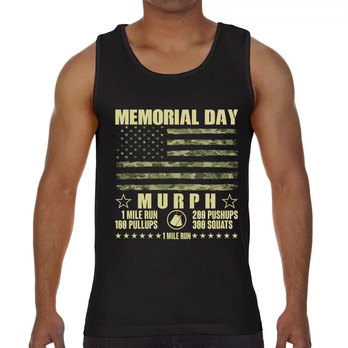 Memorial Day Murph Workout Camo USA American Flag Comfort Colors® Tank Top