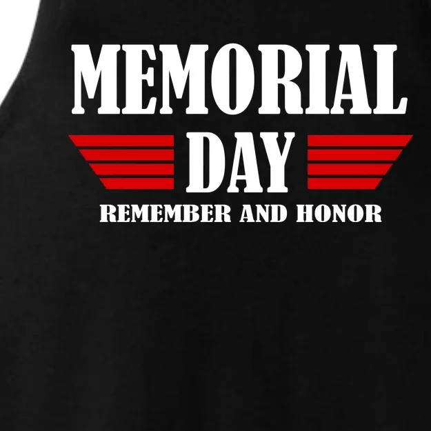 Memorial Day Remember And Honor Ladies Tri-Blend Wicking Tank