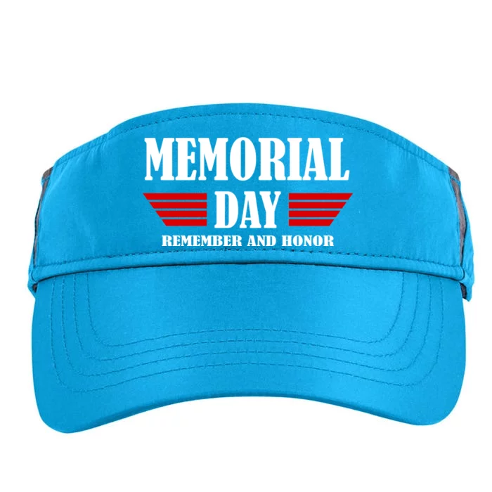 Memorial Day Remember And Honor Adult Drive Performance Visor