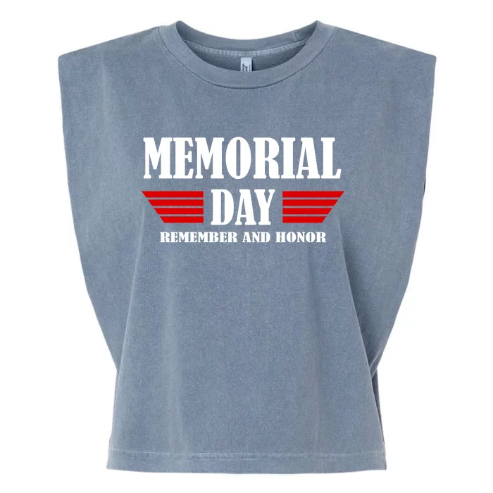 Memorial Day Remember And Honor Garment-Dyed Women's Muscle Tee