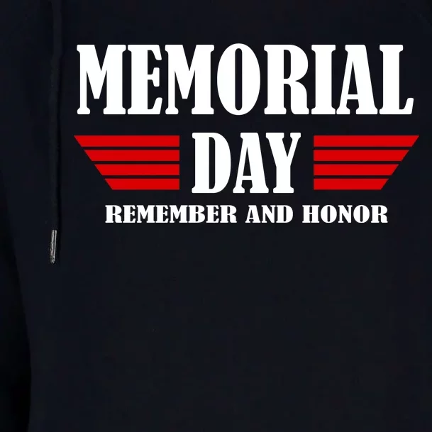 Memorial Day Remember And Honor Womens Funnel Neck Pullover Hood