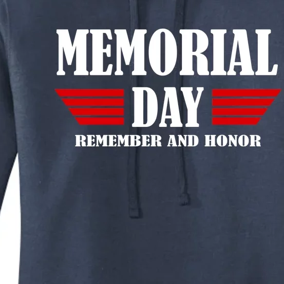 Memorial Day Remember And Honor Women's Pullover Hoodie