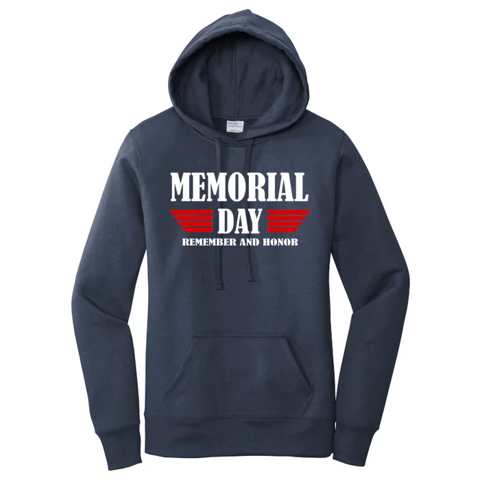 Memorial Day Remember And Honor Women's Pullover Hoodie