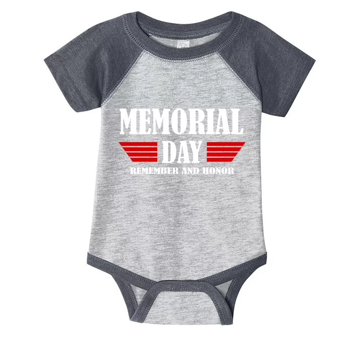 Memorial Day Remember And Honor Infant Baby Jersey Bodysuit