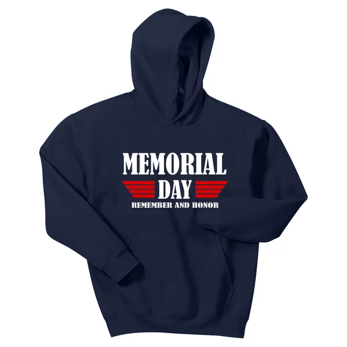 Memorial Day Remember And Honor Kids Hoodie