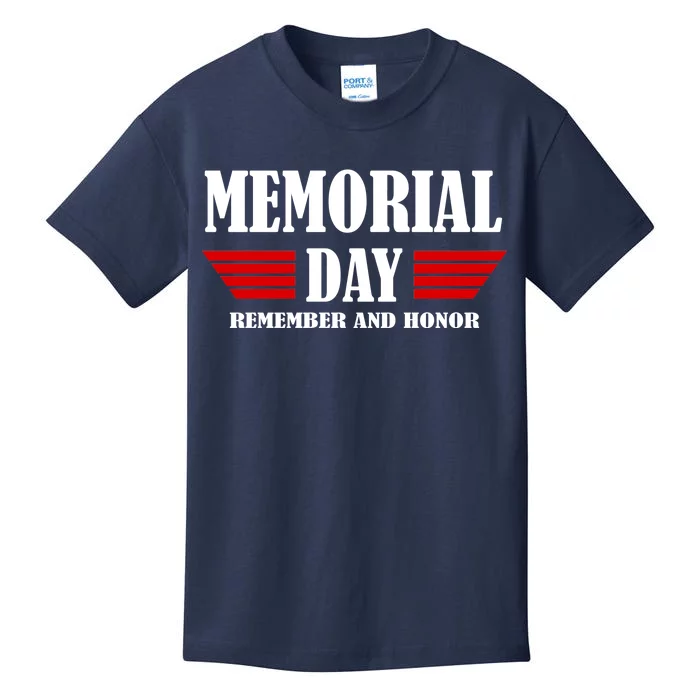 Memorial Day Remember And Honor Kids T-Shirt