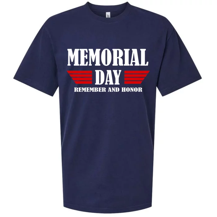 Memorial Day Remember And Honor Sueded Cloud Jersey T-Shirt