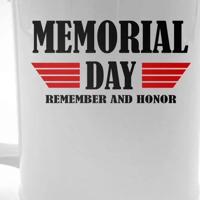 Memorial Day Remember And Honor Front & Back Beer Stein