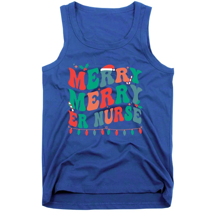 Merry Emergency Nurse Christmas Er Nurse Xmas Party Gift Tank Top