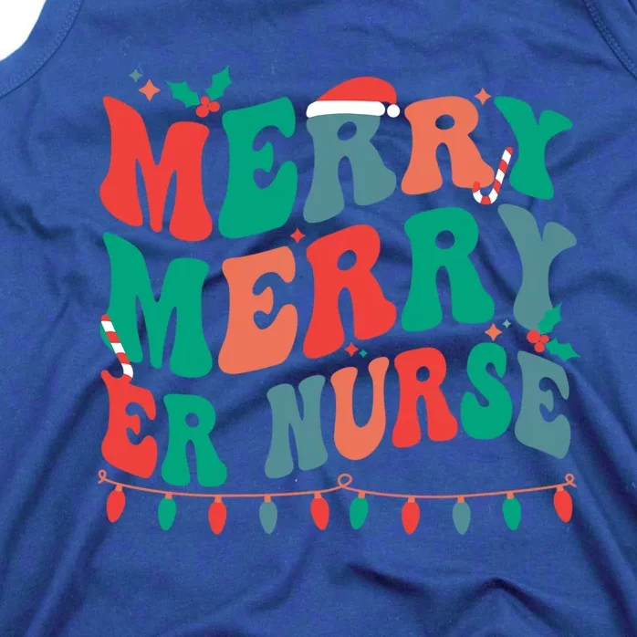 Merry Emergency Nurse Christmas Er Nurse Xmas Party Gift Tank Top