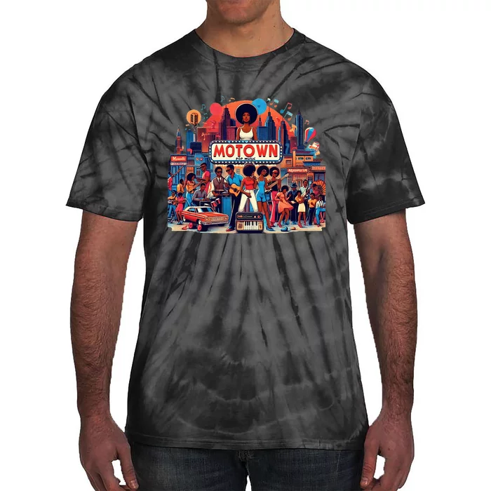 Motown Era Nostalgic Music Design Tie-Dye T-Shirt