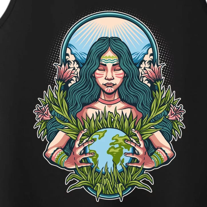 Mother Earth Native American Earth Day Performance Tank