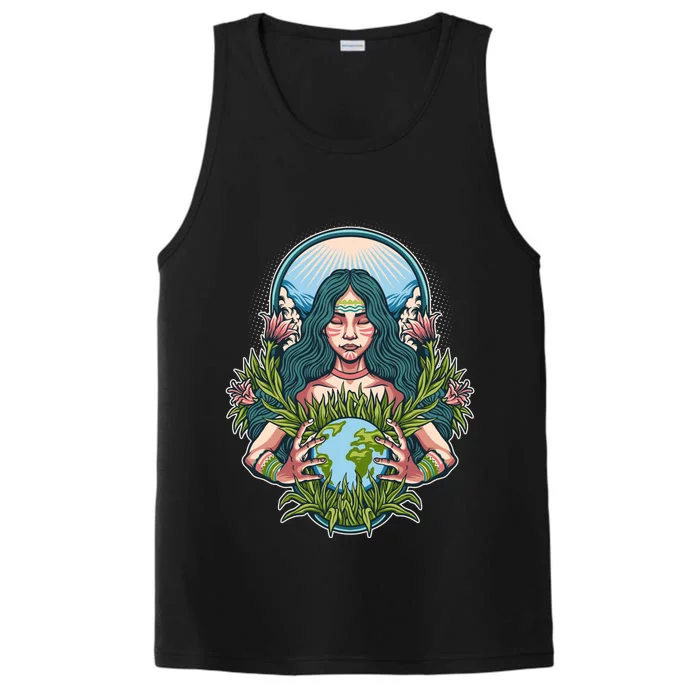 Mother Earth Native American Earth Day Performance Tank