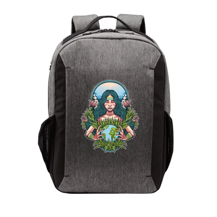 Mother Earth Native American Earth Day Vector Backpack