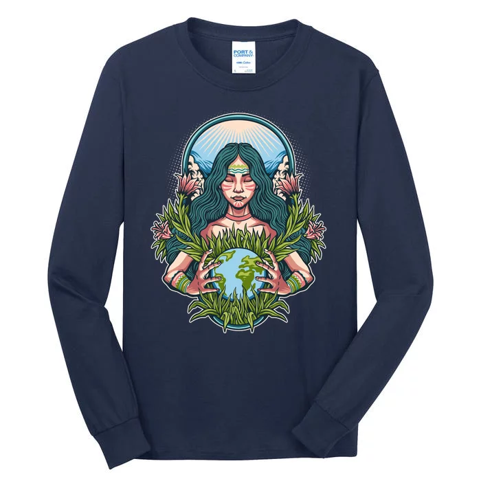 Mother Earth Native American Earth Day Tall Long Sleeve T-Shirt