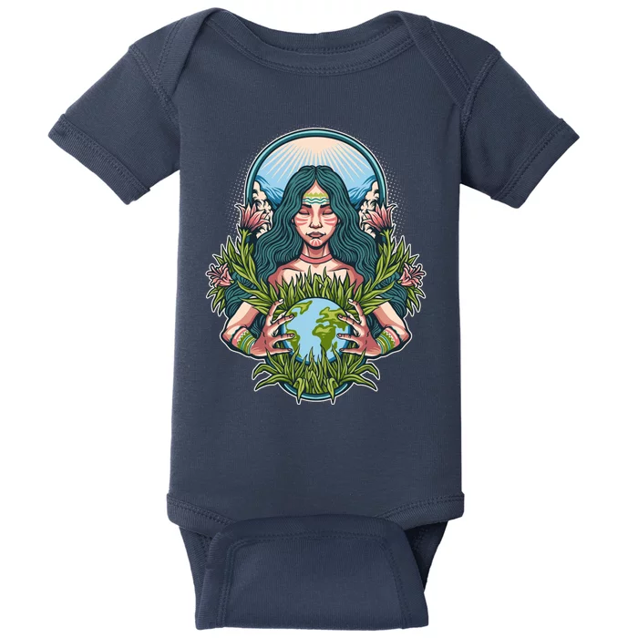 Mother Earth Native American Earth Day Baby Bodysuit