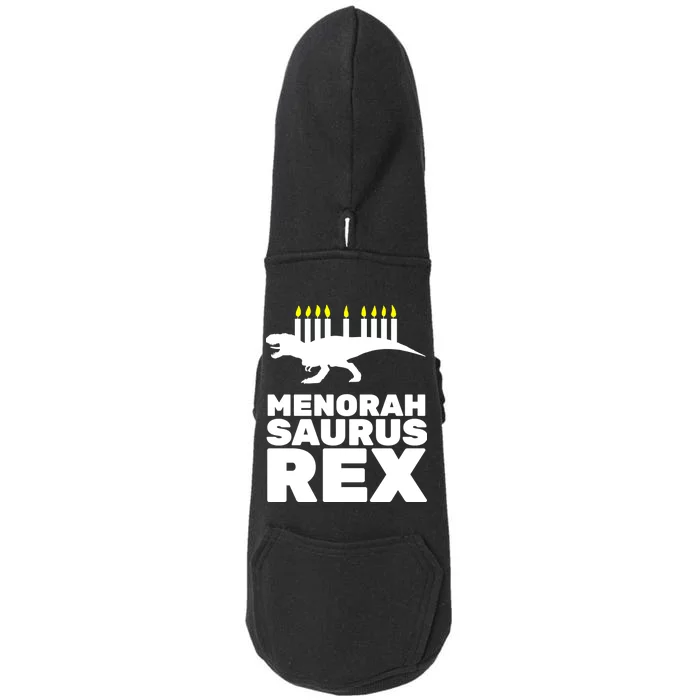 Menorah Saurus Rex Doggie 3-End Fleece Hoodie