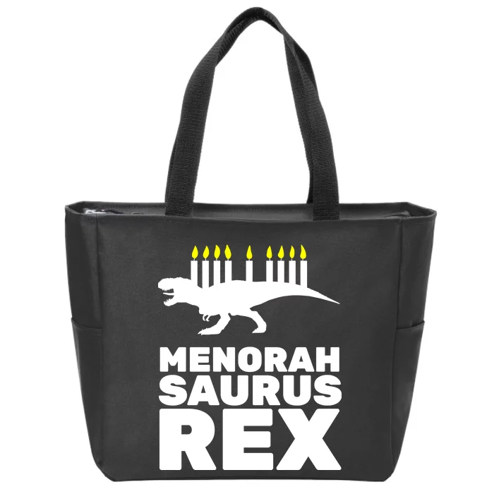 Menorah Saurus Rex Zip Tote Bag