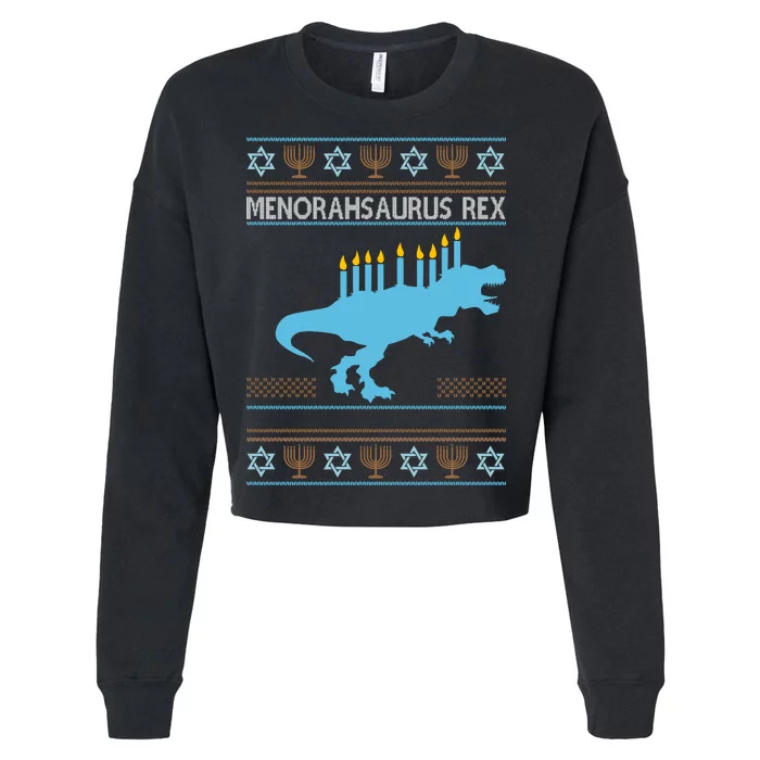 Menorahsaurus Rex Cropped Pullover Crew