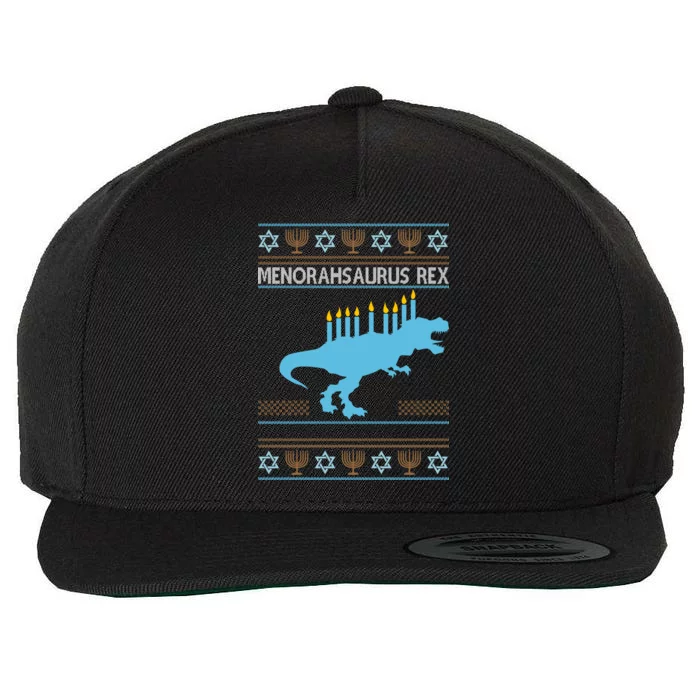 Menorahsaurus Rex Wool Snapback Cap