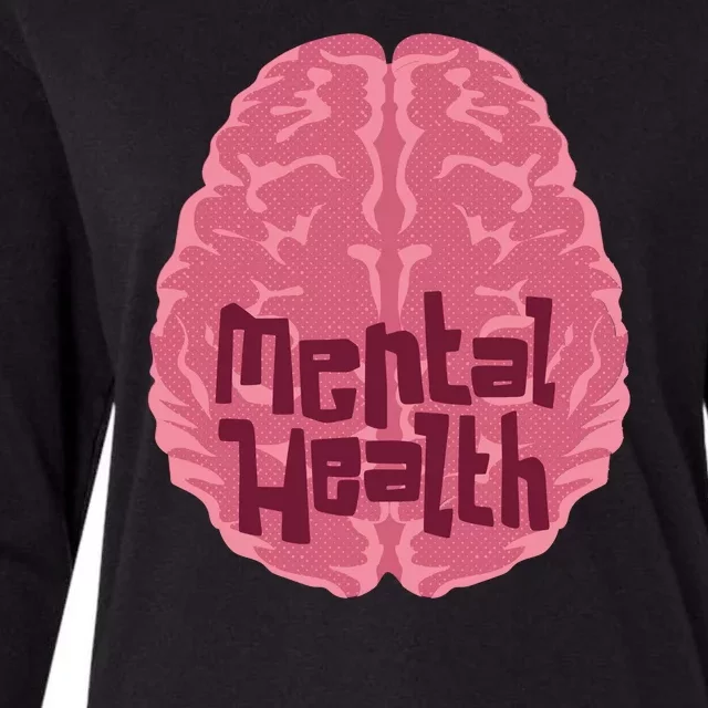 Mental Health Awareness Brain Womens Cotton Relaxed Long Sleeve T-Shirt