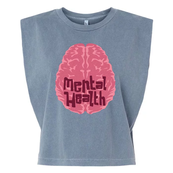 Mental Health Awareness Brain Garment-Dyed Women's Muscle Tee