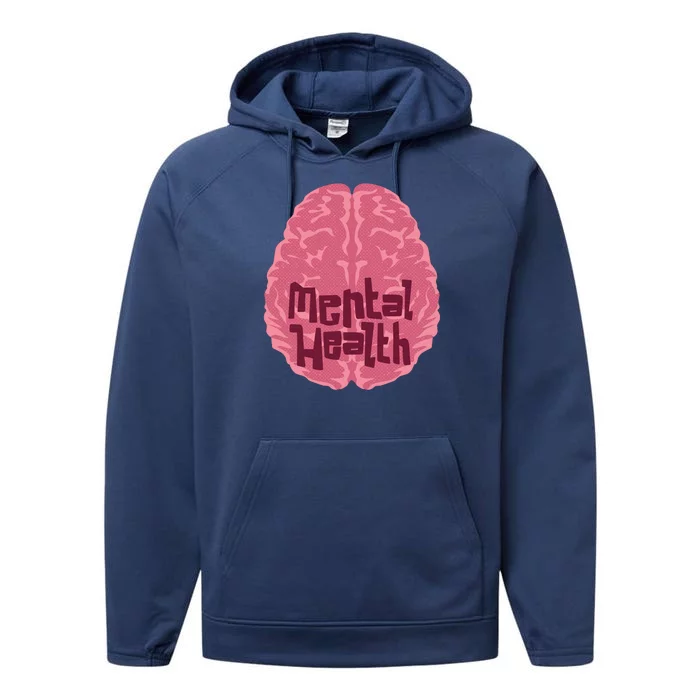 Mental Health Awareness Brain Performance Fleece Hoodie