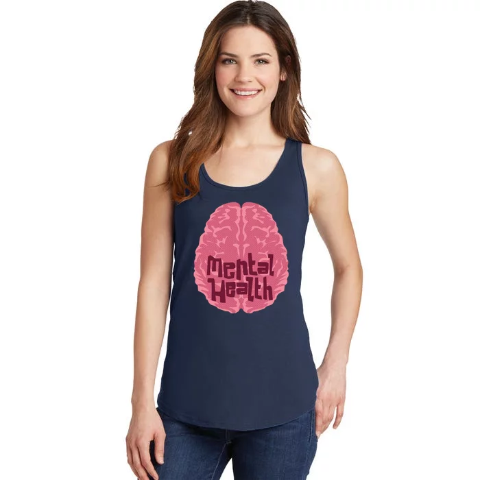 Mental Health Awareness Brain Ladies Essential Tank